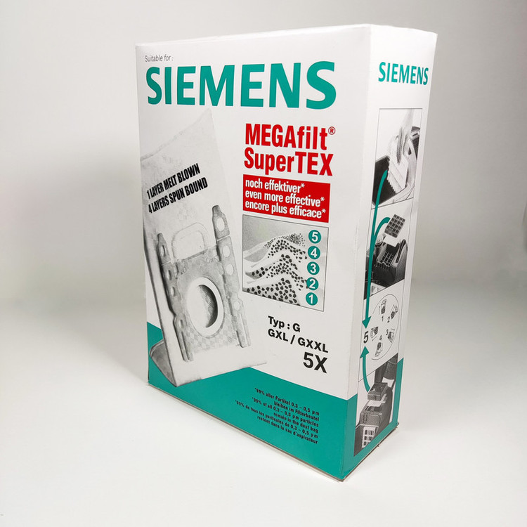 پاکت جاروبرقی سوپرتکس مدل M8268 مناسب جاروبرقی های بوش و زیمنس Type G /GXL/GXXLبسته 5 عددی