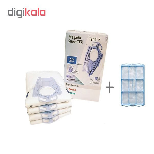 کیسه یکبار مصرف جاروبرقی مدل تایپ P بسته 4 عددی